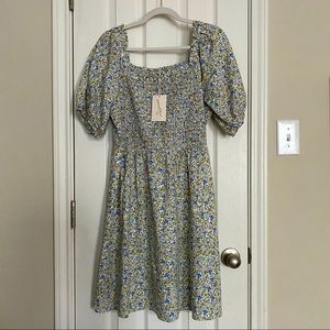 Universal Thread floral puff sleeve smocked dress